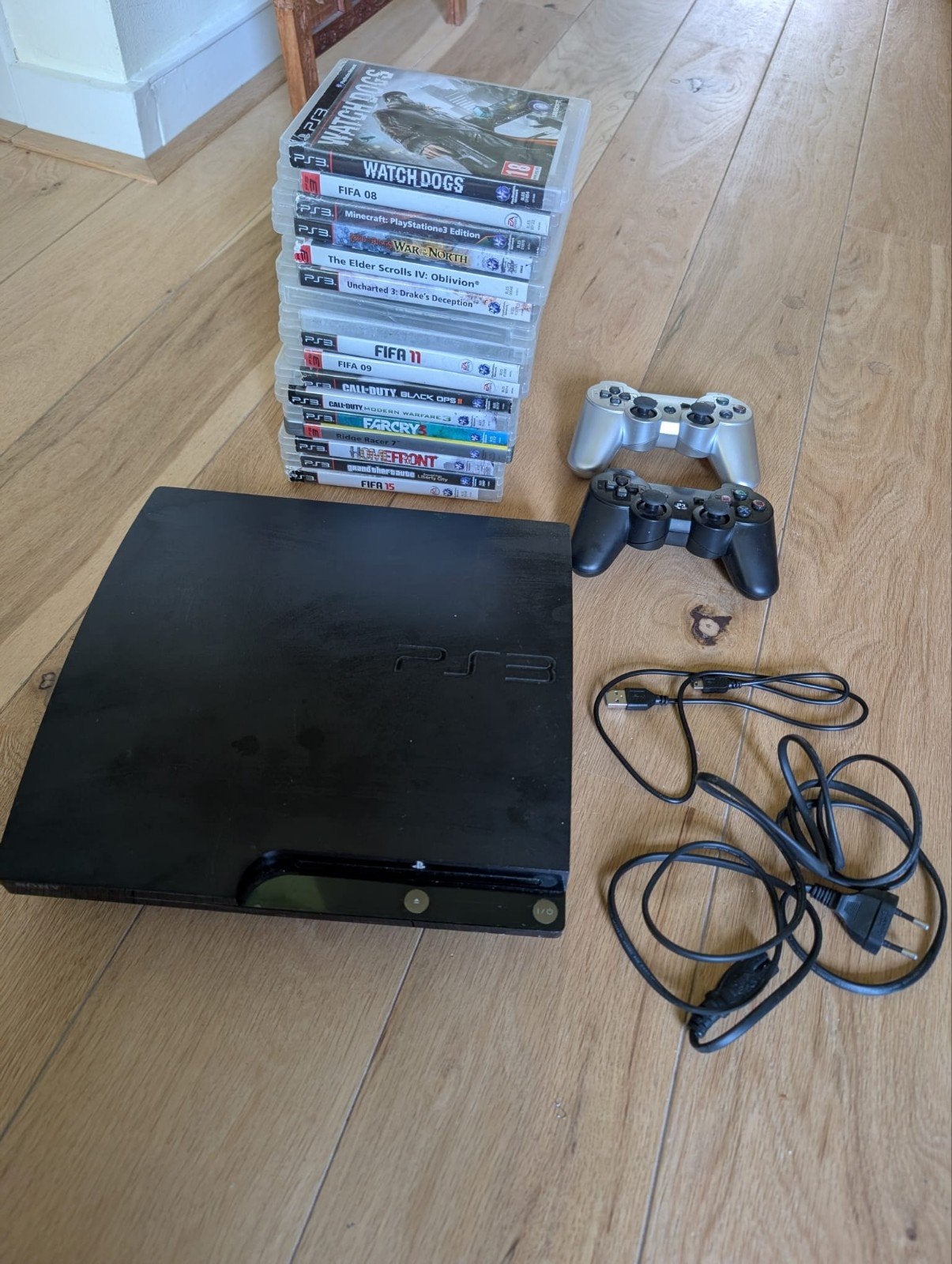 Playstation 3, 2x console en spellen, Spelcomputers en Games, Ophalen, Met 2 controllers, Slim, Met games