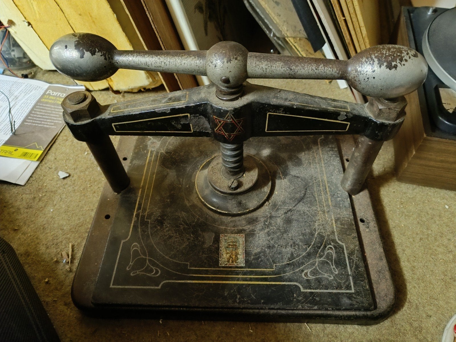 Antieke Boekpers Drukpers Kopieerpers Functioneel, Antiek en Kunst, Antiek | Gereedschap en Instrumenten, Ophalen of Verzenden