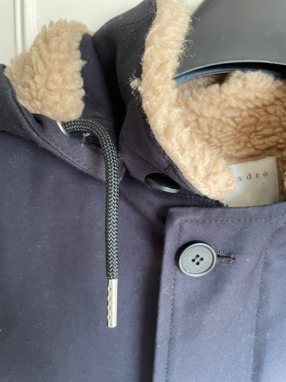 Sandro Wool Parker Jas (M), Ophalen, Zo goed als nieuw, Maat 48/50 (M), Blauw