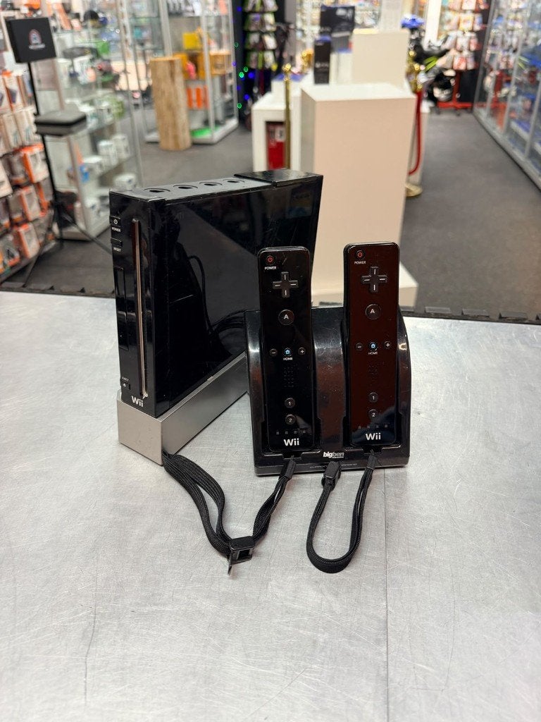 Nintendo Wii Zwart – Met 2 Controllers en Dock, Ophalen of Verzenden, ., ., .