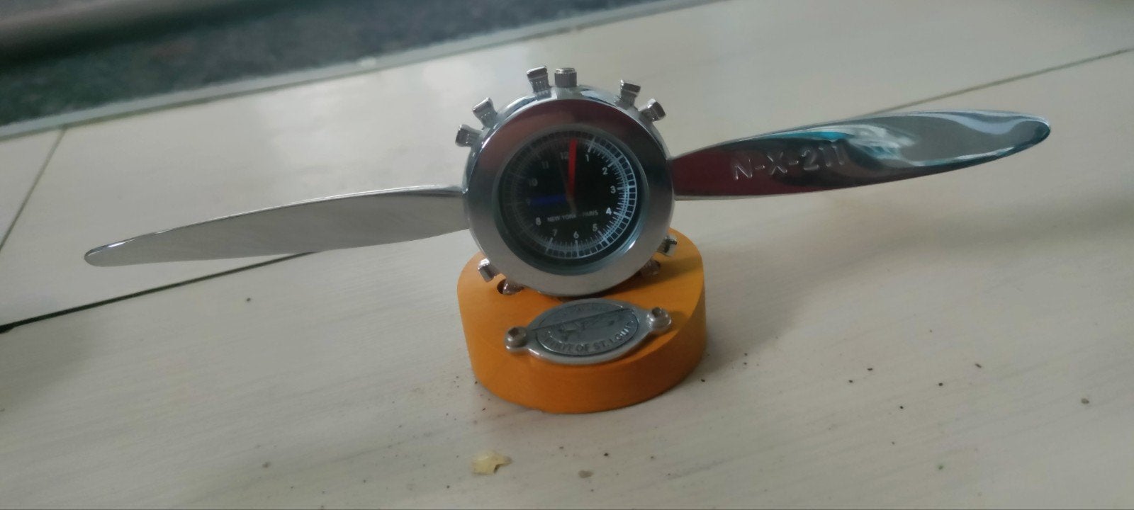 vintage Spirit of St. Louis Mini Propeller Clock (model N-X-, Ophalen of Verzenden