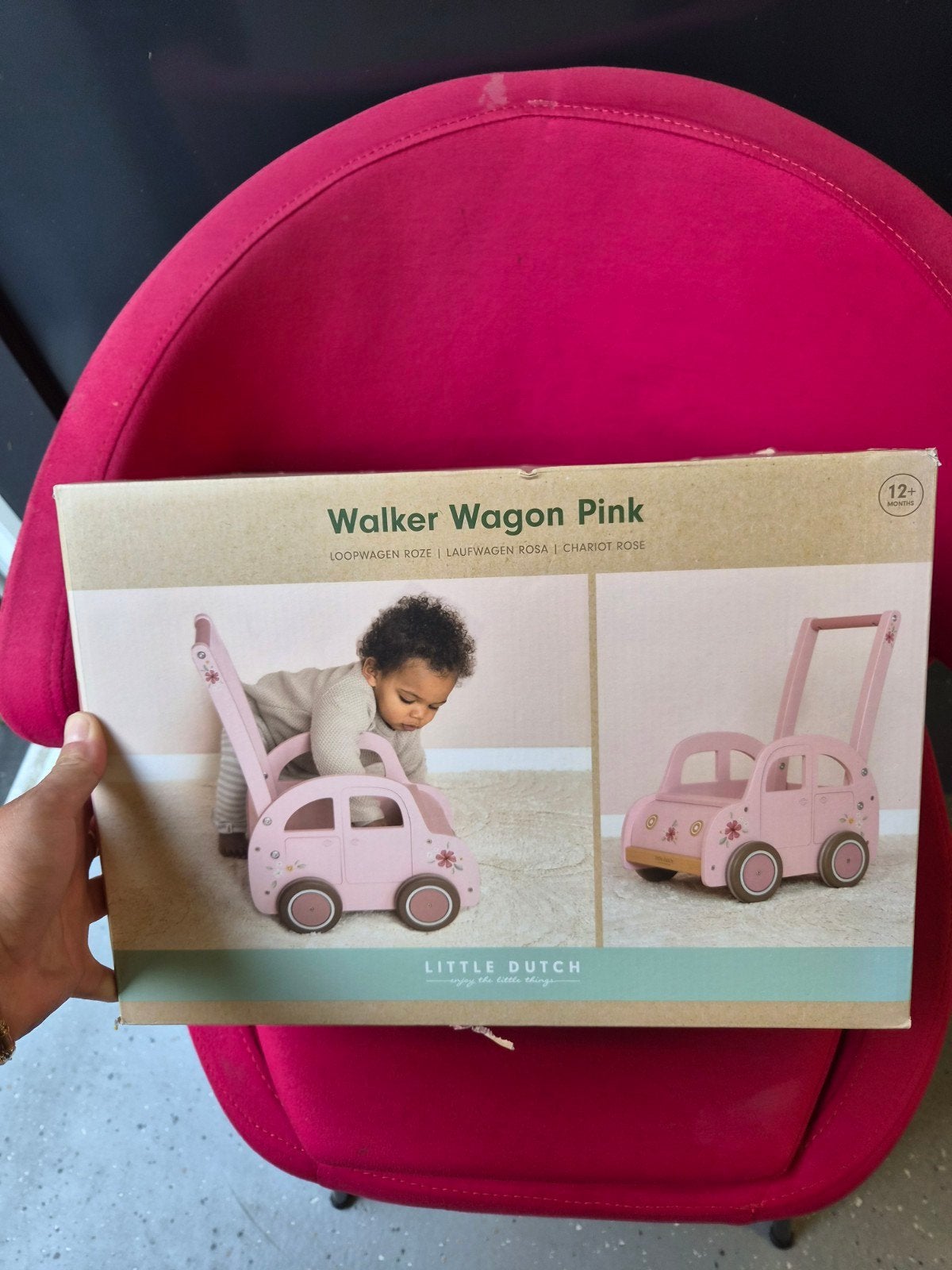 Little Dutch Walker Wagon Pink Loopwagen Roze, Ophalen, Nieuw, Meisje