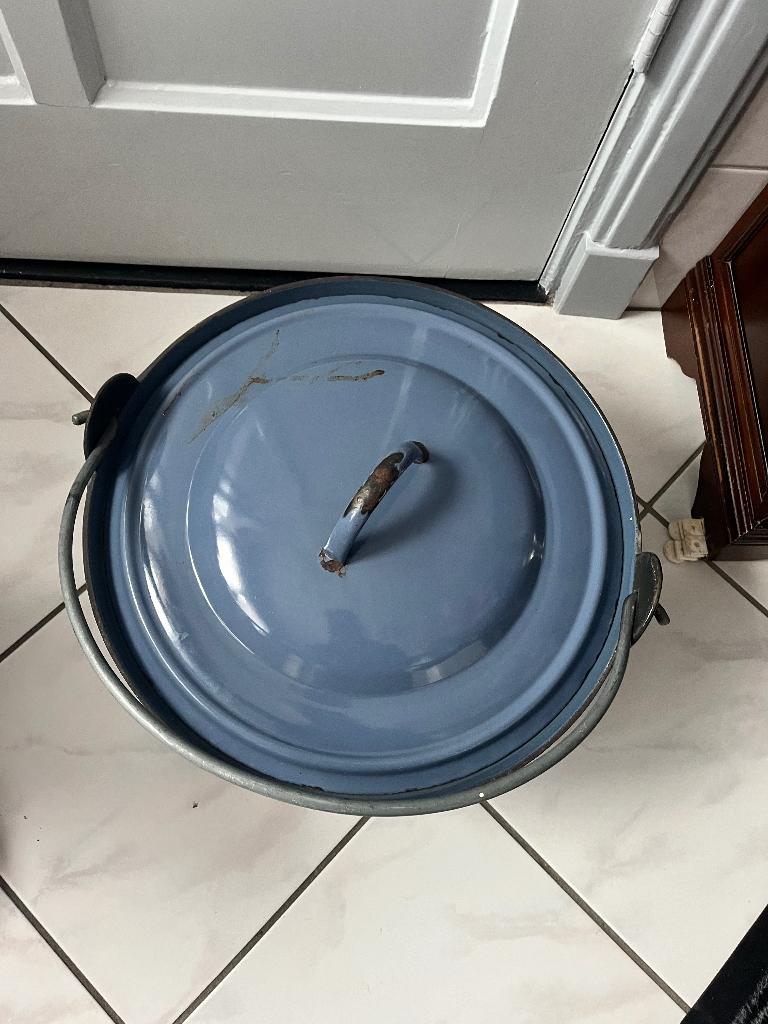 Gietijzeren pan, Ophalen of Verzenden, Gebruikt, Gietijzer, Koekenpan of Braadpan