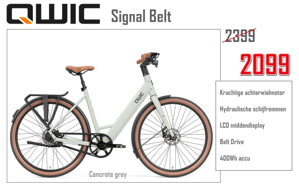 Qwic Signal Trendy Urban E-Bike € 2399 Nu € 2099, Fietsen en Brommers, Ophalen, Qwic, Nieuw, 51 tot 55 cm
