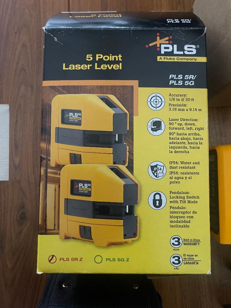 5 punts laser Fluke PLS5R, Ophalen of Verzenden, Nieuw, Overige meters