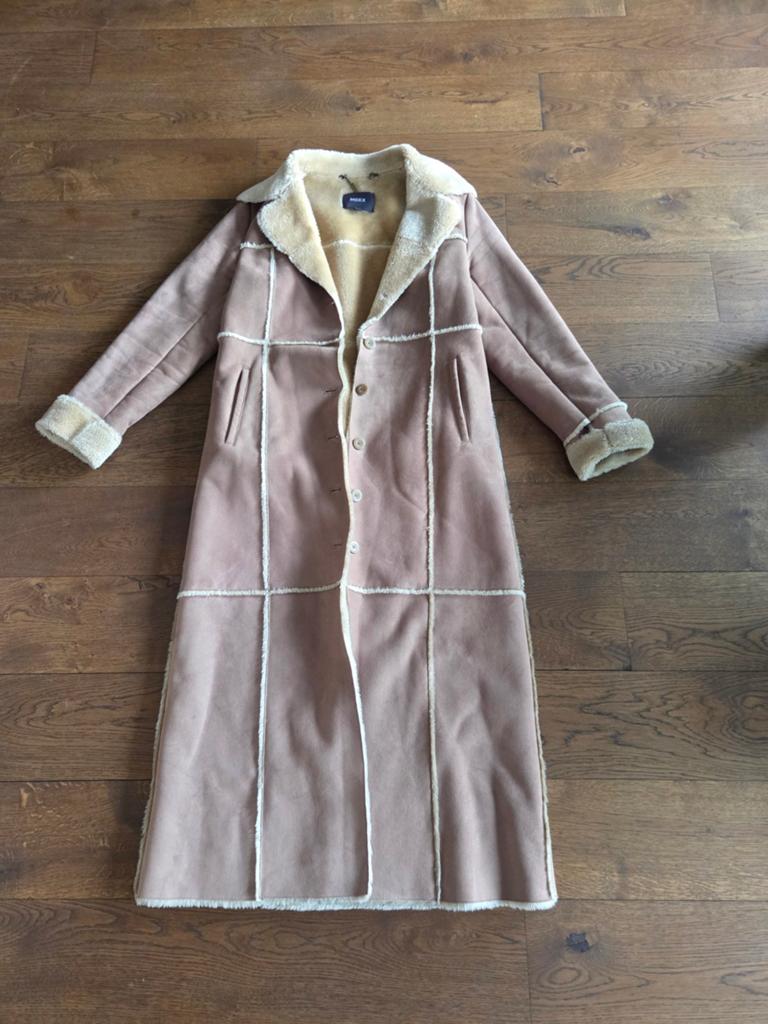 Mexx lammy coat - Maat 40 (D) - Perfecte staat, Maat 38/40 (M), Mexx, Beige, Ophalen of Verzenden