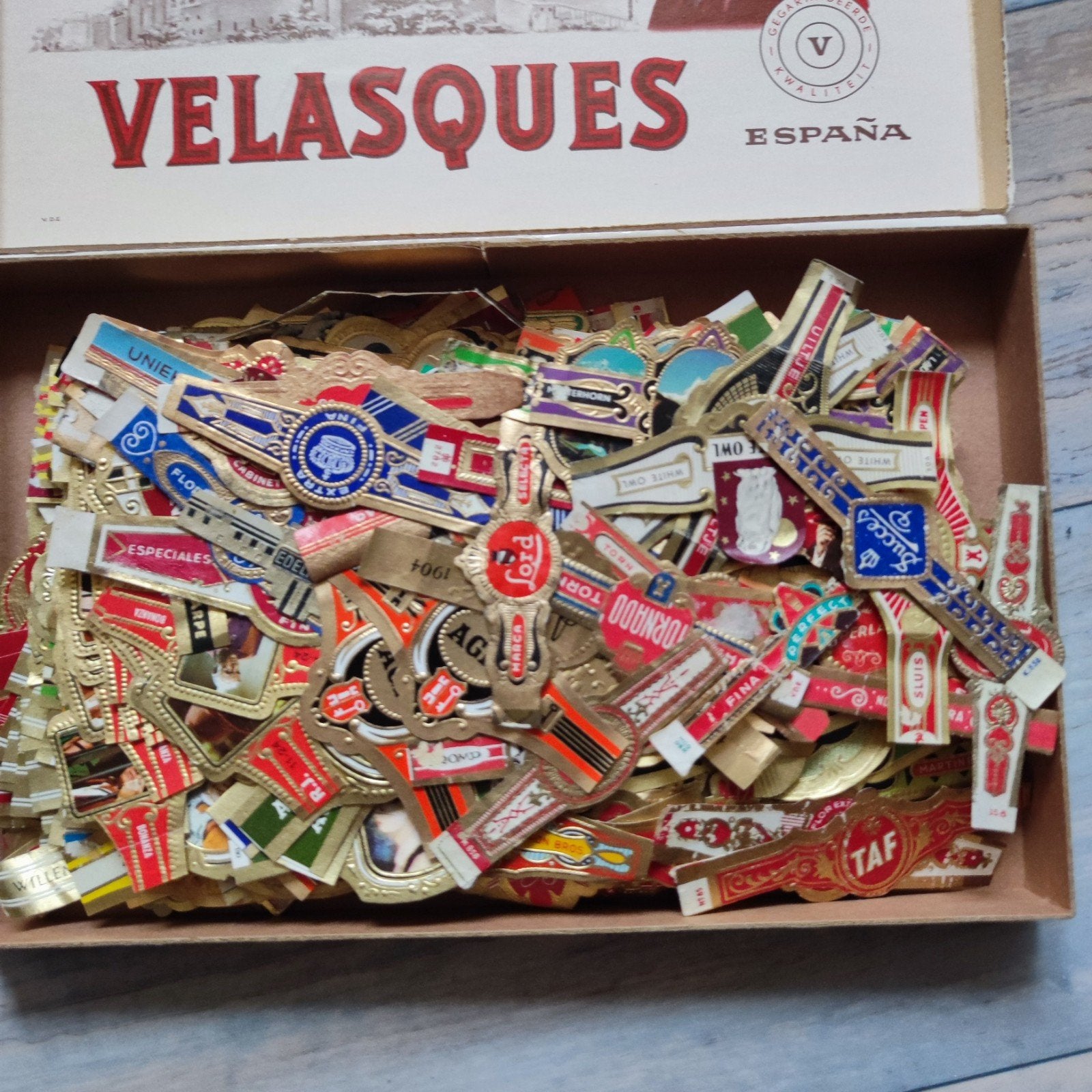 Grote collectie vintage sigarenbandjes, Verzamelen, Ophalen of Verzenden, Gebruikt