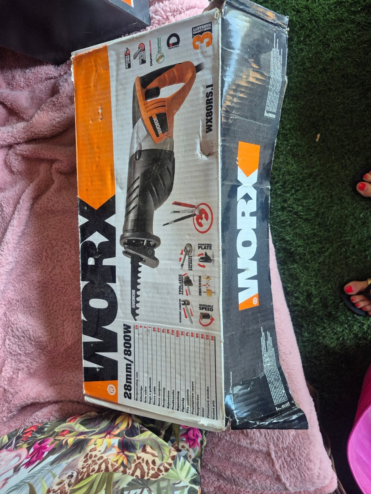 Worx Alleszaag WX508.1 met extra zaagbladen, Gebruikt, Worx, 600 tot 1200 watt, Ophalen of Verzenden