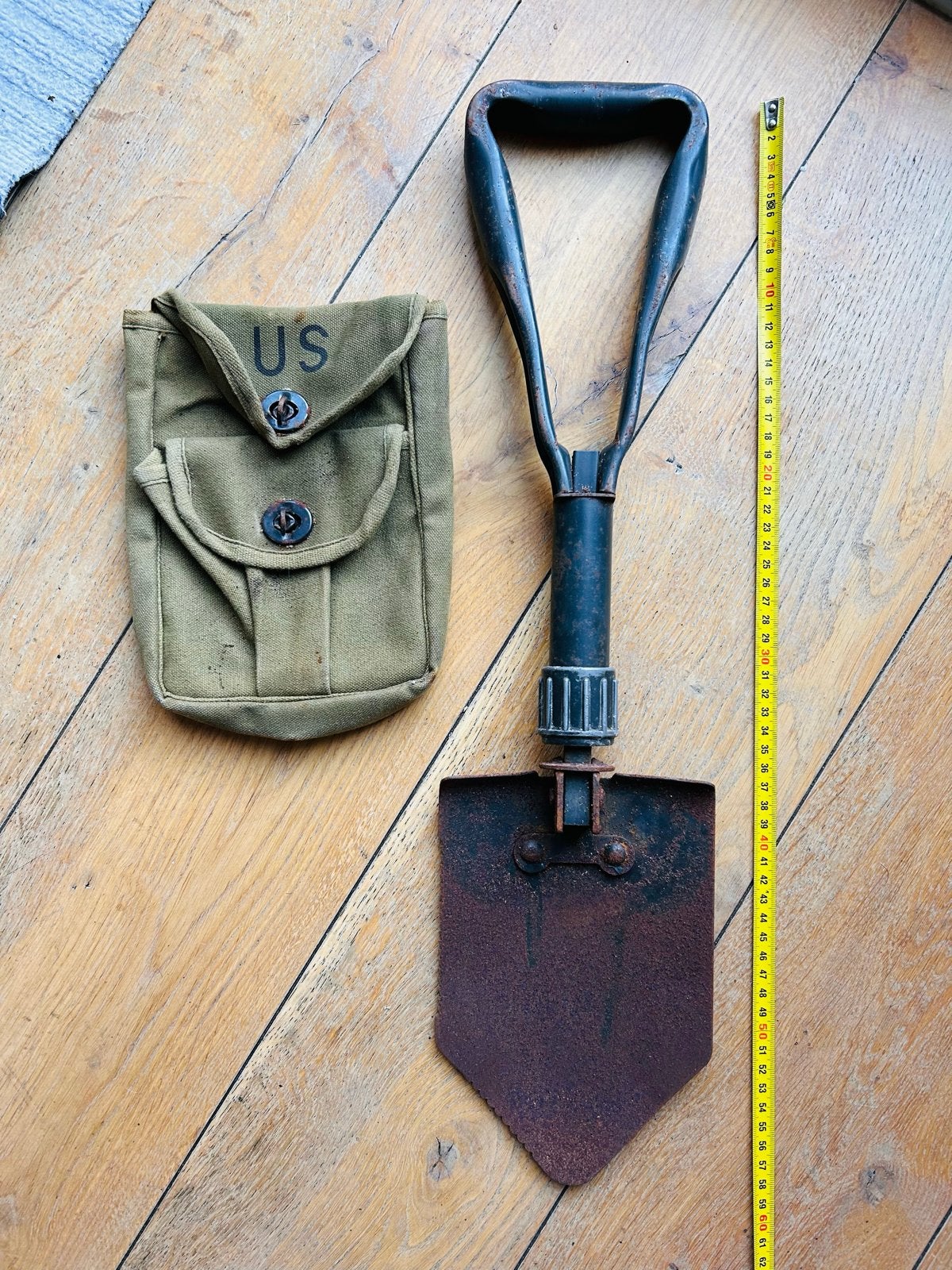 Inklapbare Legerschep met Hoes - US Army, Verzamelen, Ophalen of Verzenden, Landmacht, Amerika, Overige typen