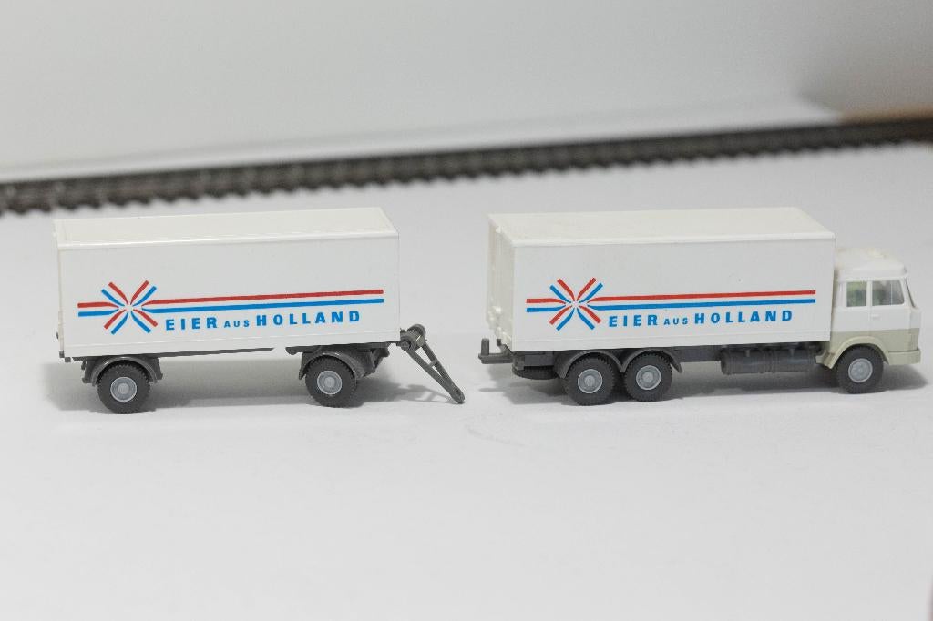 Wiking 0440 /7 1 Vrachtw: Hanomag-Henschel: Eier aus Holland, Ophalen of Verzenden, Gebruikt, Bus of Vrachtwagen, Wiking