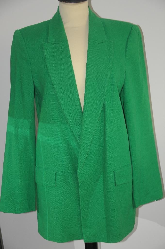 Leuke groene linnen blazer van ZARA, maat M, ZGAN!, Maat 38/40 (M), Zara, Ophalen of Verzenden, Zo goed als nieuw