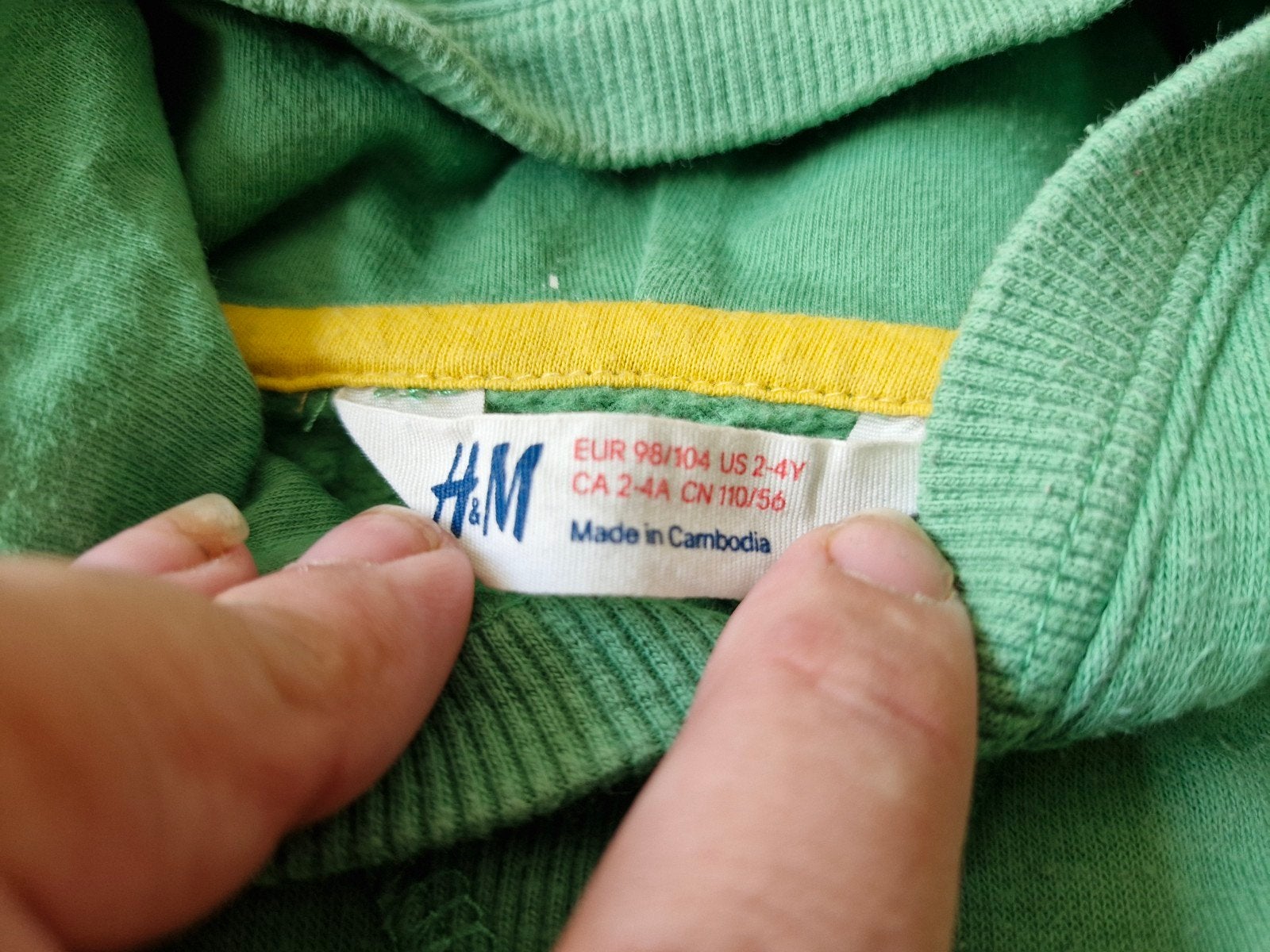 Groene monster trui maat 98-104, Gebruikt, Trui of Vest, H&M, Onbekend