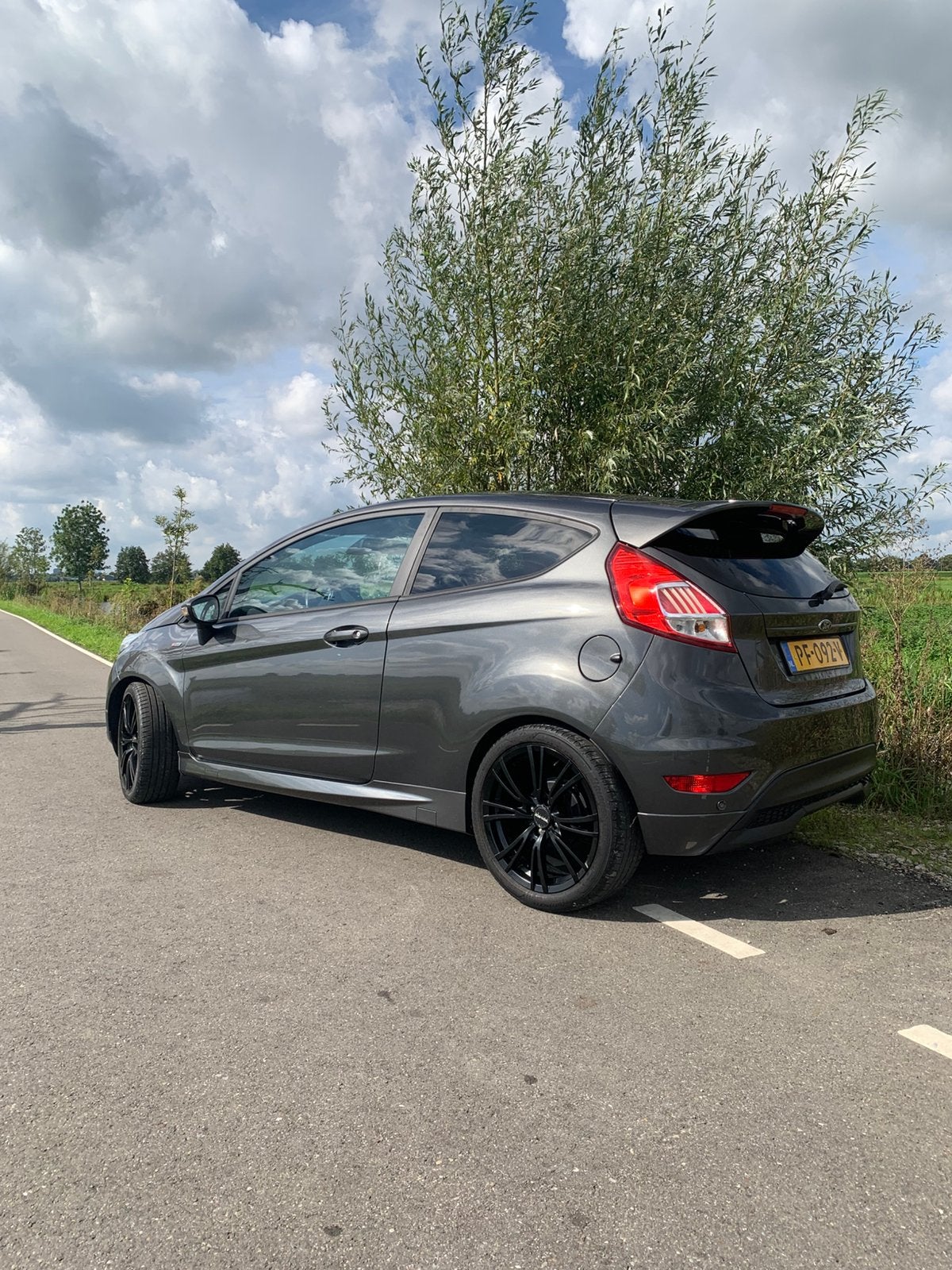 Ford Fiësta nieuwe distributie! 1.0 92KW/125PK 3D 2017 Grijs, Voorwielaandrijving, 40 €/maand, 23 km/l, Origineel Nederlands