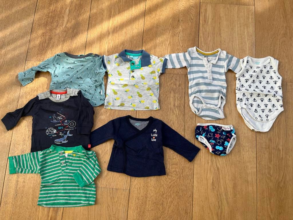 Kledingpakket maat 50 met zwemluier - Hema, Babylove, H&M, Ophalen of Verzenden, Gebruikt, Jongetje of Meisje, Setje