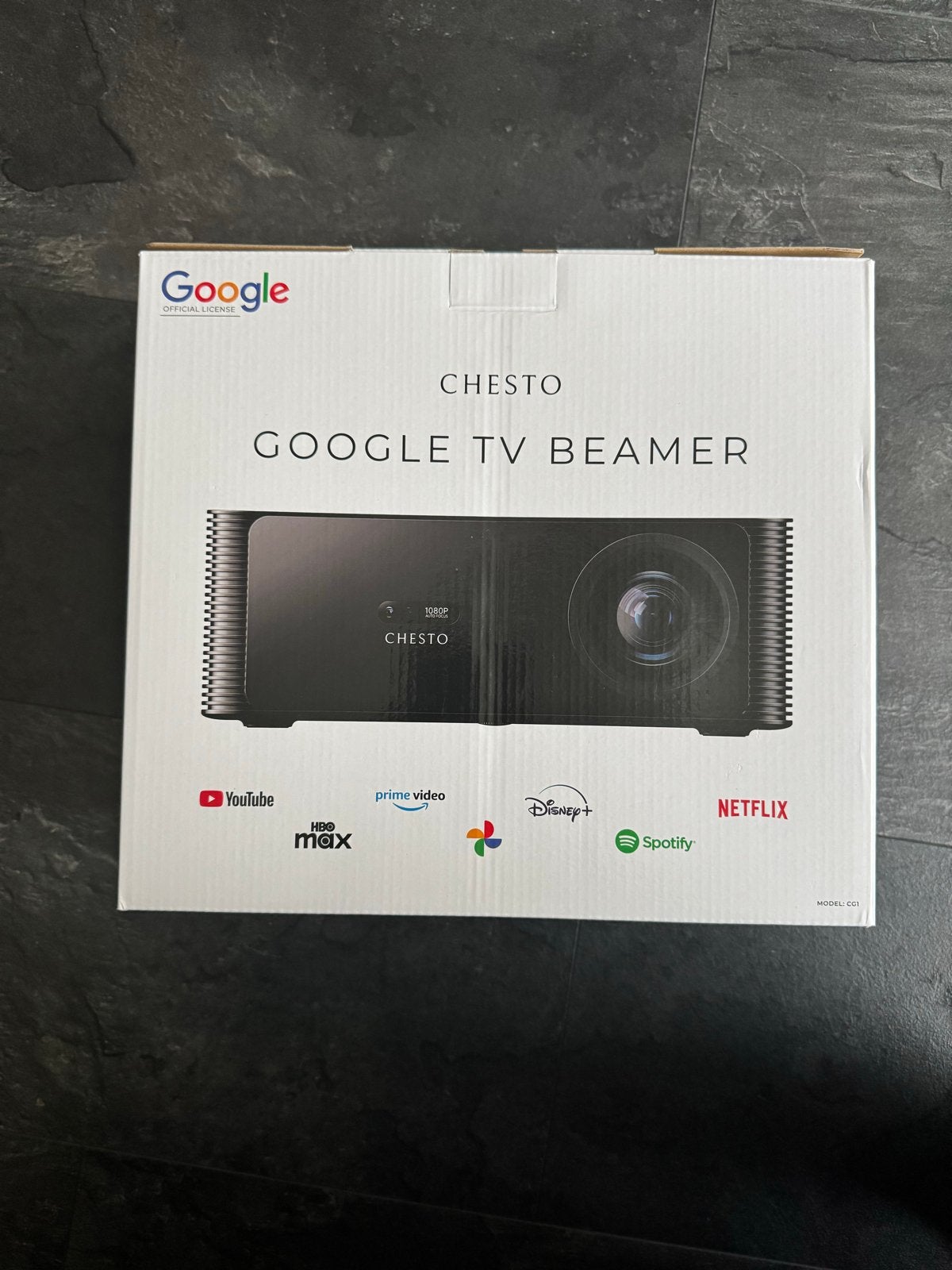 Chesto Google TV Beamer 1080P – Nieuw in doos!, LED, Nieuw, Ophalen of Verzenden, Full HD (1080)