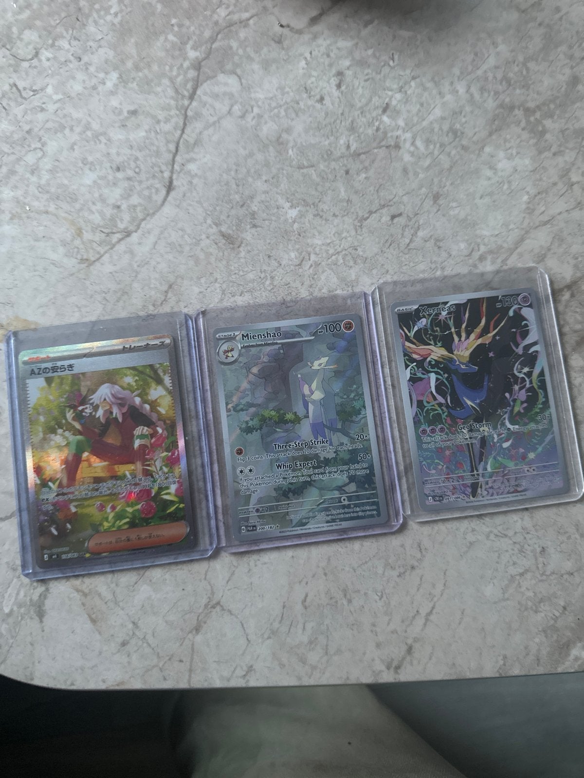 Pokemon kaarten - AZ's Resolve, Mienshao, Xerneas, Ophalen of Verzenden, Zo goed als nieuw, Meerdere kaarten, Foil
