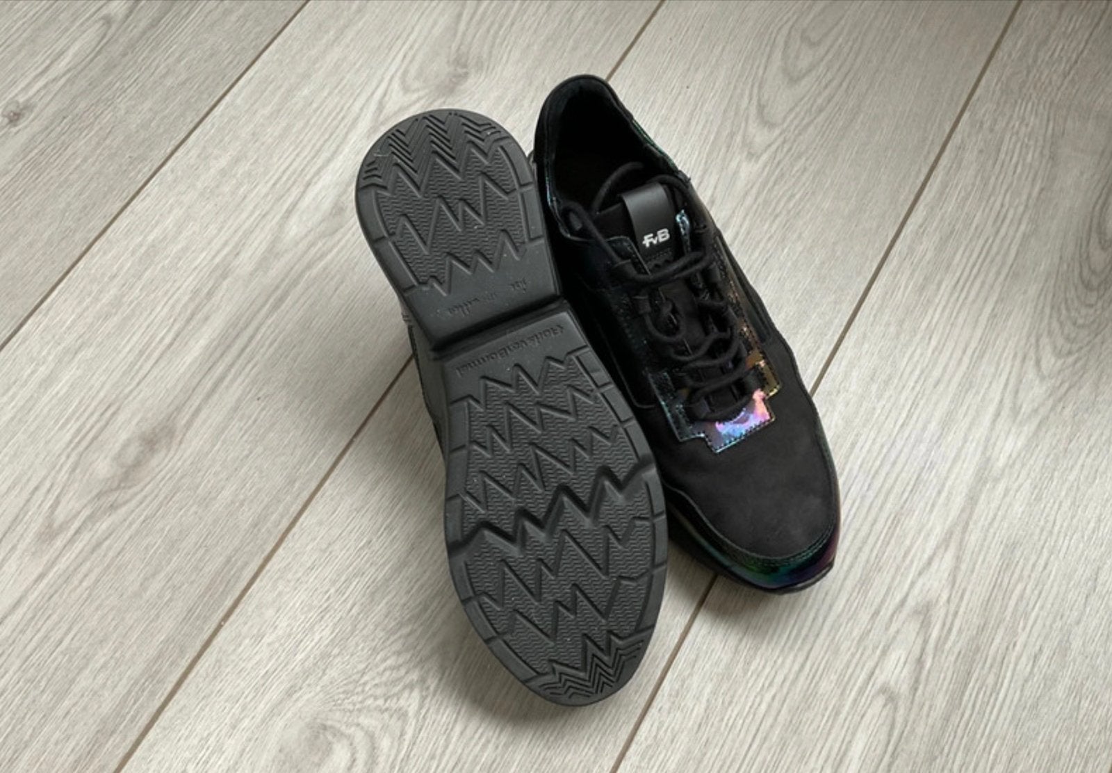 Floris van Bommel sneakers zwart 'olievlek' patroon, mt 37,5, Ophalen of Verzenden, Zo goed als nieuw, Zwart, Sneakers of Gympen