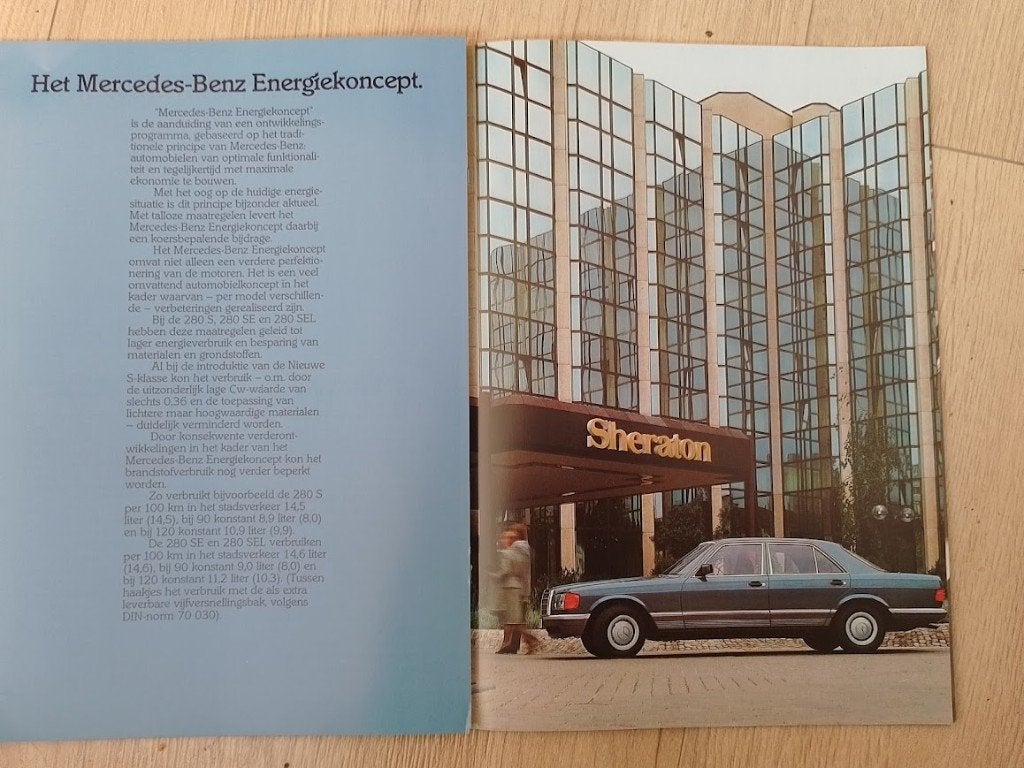 Mercedes Benz 280 S, 280 SE, 280 SEL autofolder W 126, Ophalen of Verzenden, Nieuw, Mercedes