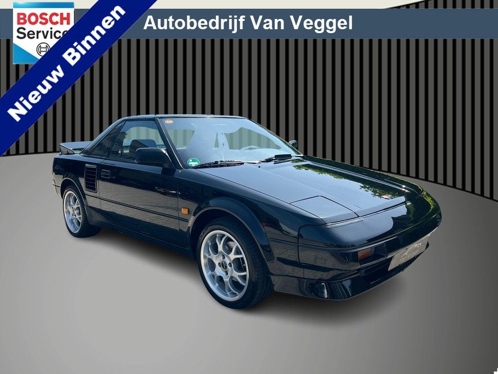 Toyota MR2 1.6 TC 16 targa, elek ramen, lmv (bj 1989), Zwart, Zwart, Bedrijf, Handgeschakeld