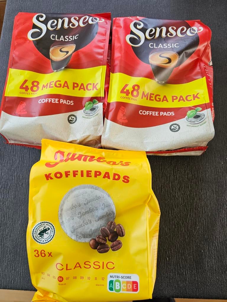 Senseo en Jumbo koffiepads - Mega Pack, Koffiepads en cups, Overige modellen, 10 kopjes of meer, Nieuw