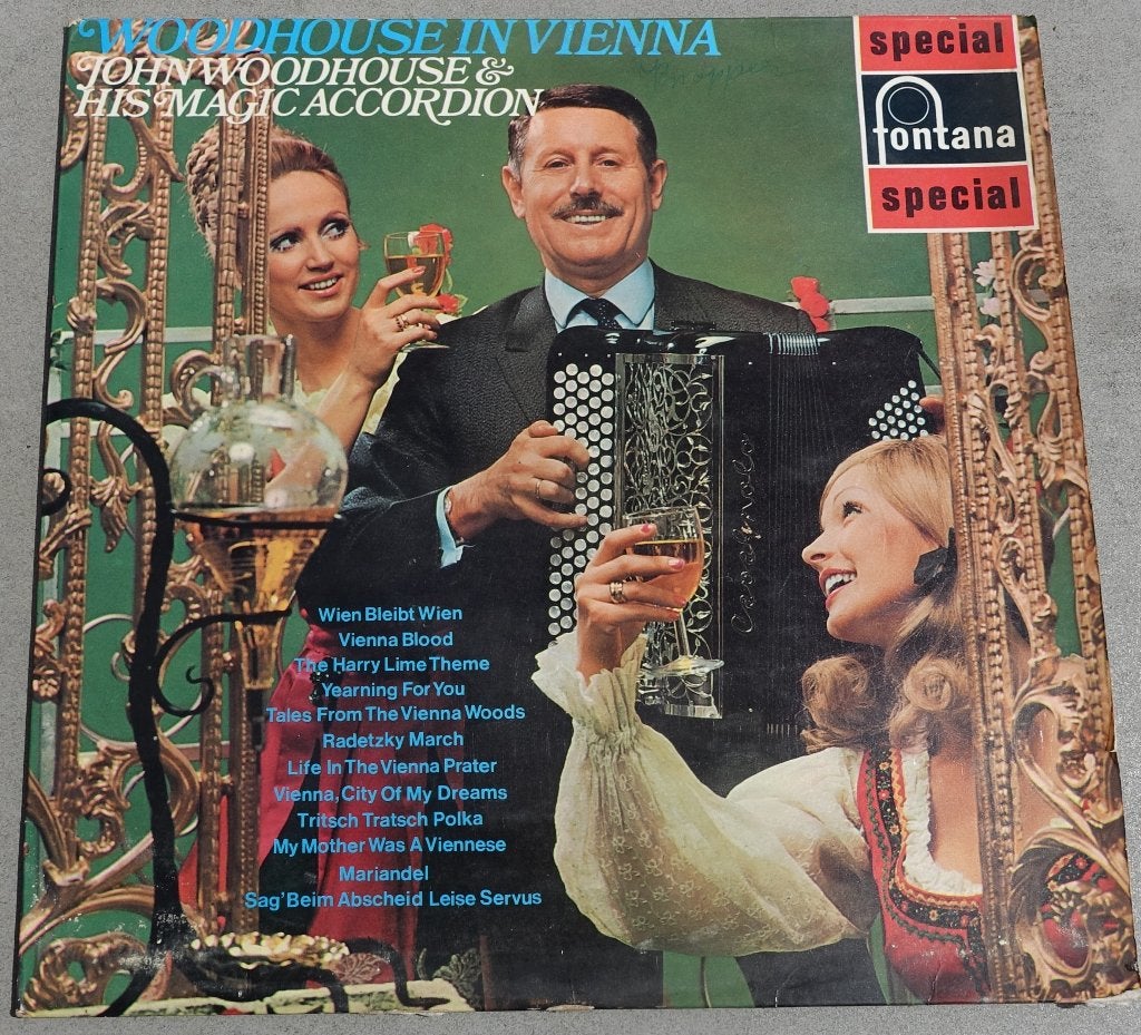John Woodhouse & His Magic Accordion - Woodhouse in Vienna, LP, Gebruikt, 12 inch, Fotohoes
