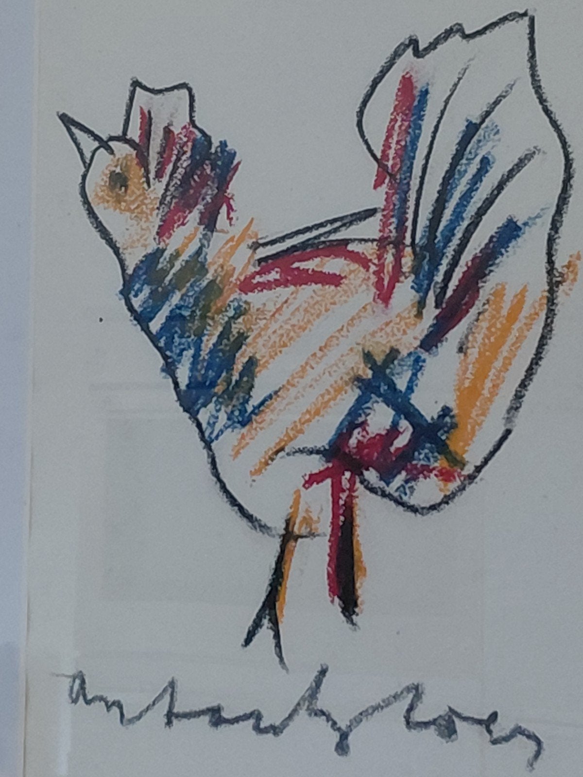 MOOI KLEURRIJK ORIGINEEL GESIGNEERD WERK VAN ANTON HEYBOER ,, Ophalen of Verzenden