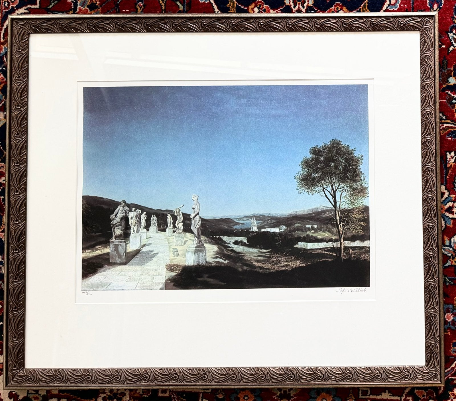 Willink - Landschap met beelden (147/200), Ophalen of Verzenden