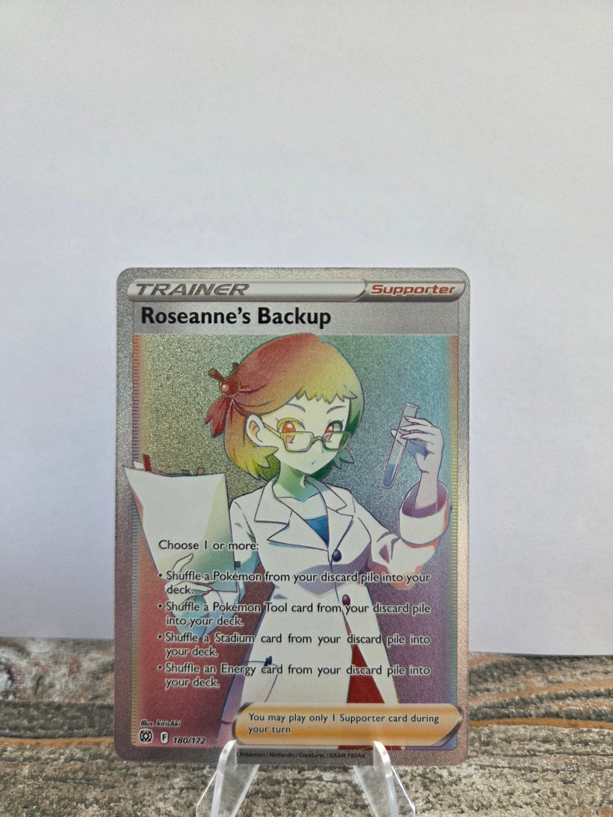 Roseanne's Backup (BRS 180) - Brilliant Stars Pokémon Kaart, Ophalen of Verzenden, Zo goed als nieuw, Losse kaart, Foil