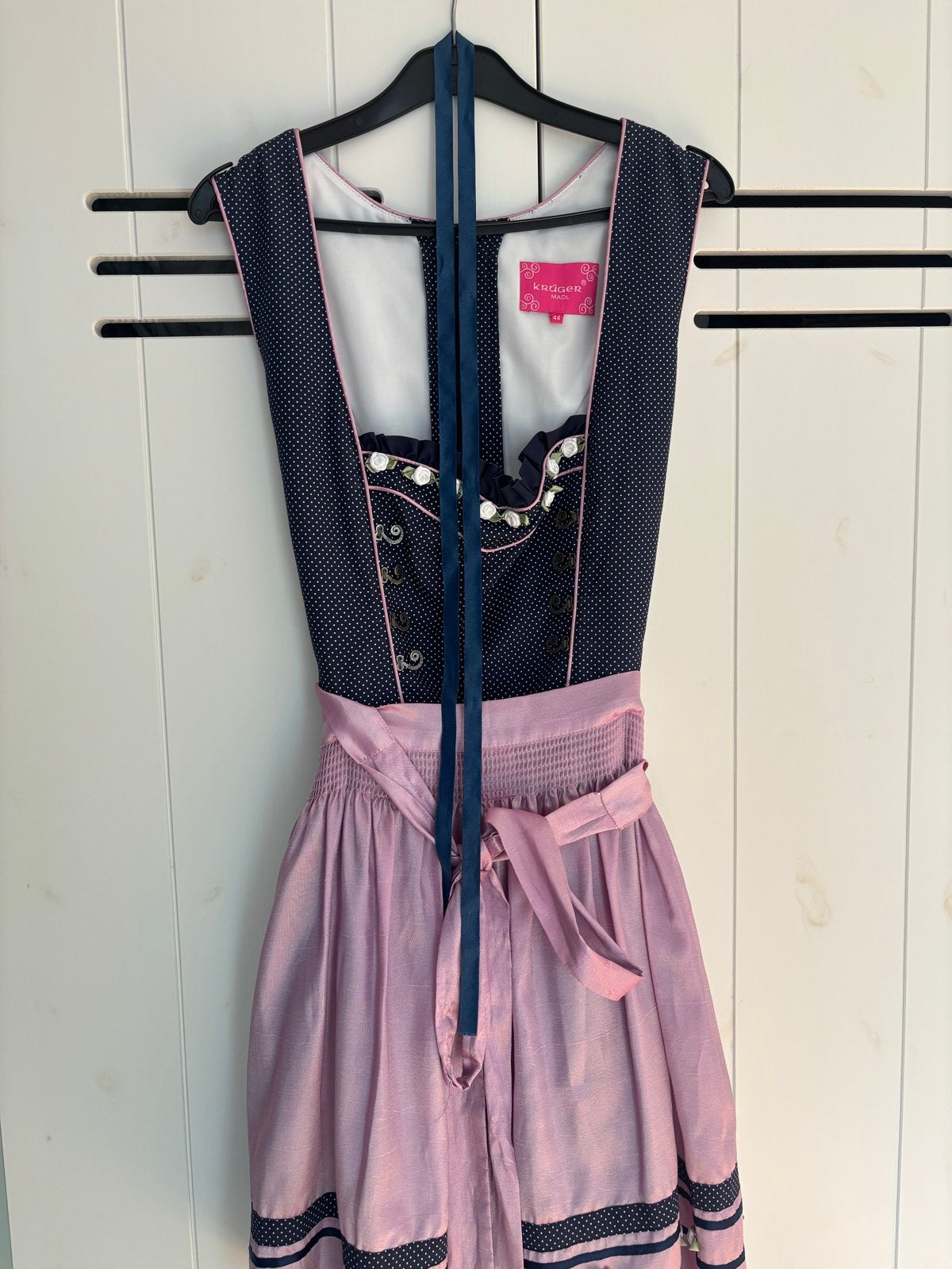 Kruger Madl Dirndl - Blauw met roze accenten, Maat 42/44 (L), Ophalen of Verzenden, Kleding, Overige thema's