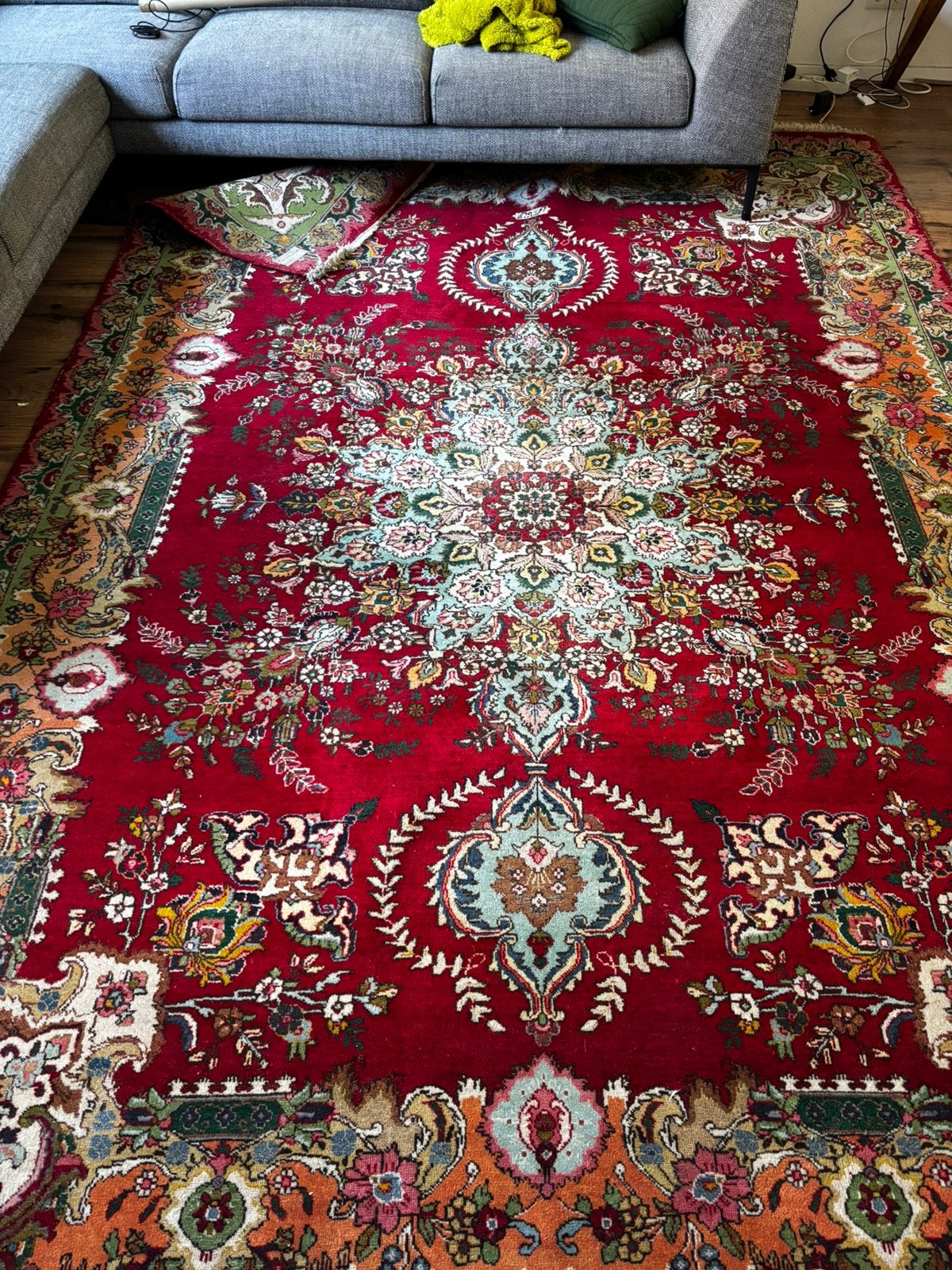 Origineel  perzisch vloerkleed, Huis en Inrichting, Stoffering | Tapijten en Kleden, Ophalen, Gebruikt, Rechthoekig, 200 cm of meer