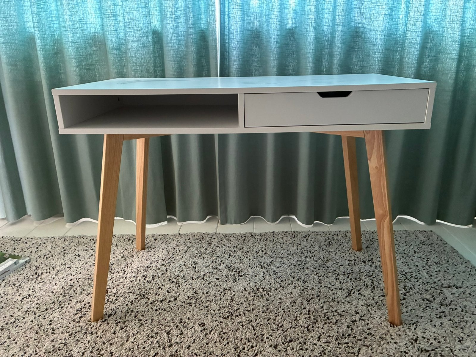 Bureau voor kinderen JYSK TAMHOLT 50x100 wit/naturel, Huis en Inrichting, Bureaus, Ophalen, Met lades, Hout, Kinderbureau
