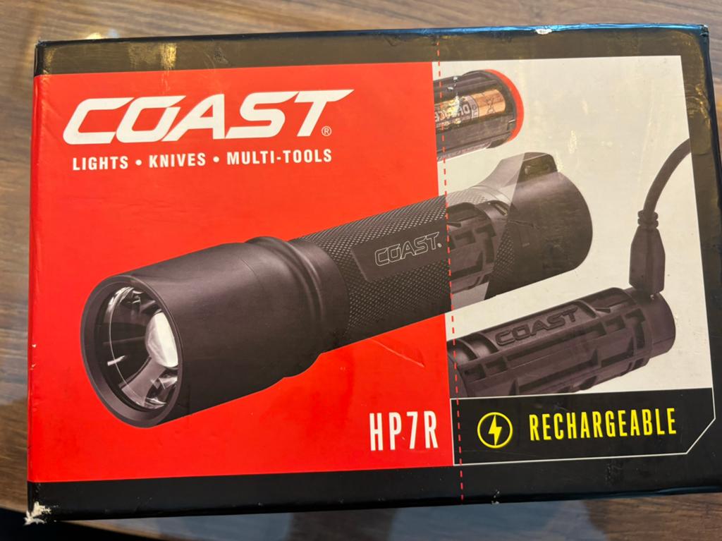 Coast Hp7r volledig led zaklamp, Ophalen of Verzenden, Zo goed als nieuw, Accu