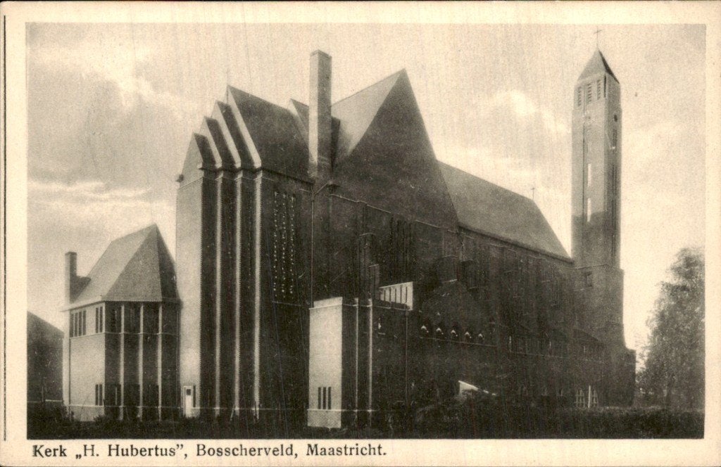 Maastricht - Kerk - H. Hubertus, Ophalen of Verzenden, 1920 tot 1940, Ongelopen, Limburg