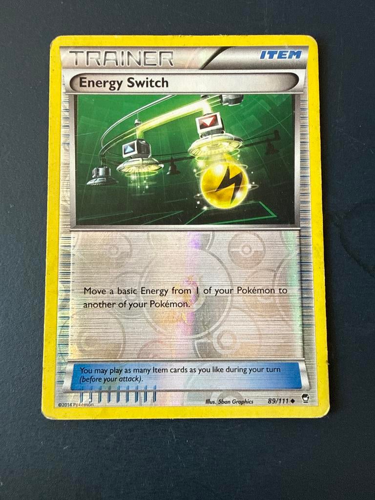 Pokémon TCG: Energy Switch Trainer Kaart (Foil), Ophalen of Verzenden, Zo goed als nieuw, Losse kaart, Foil