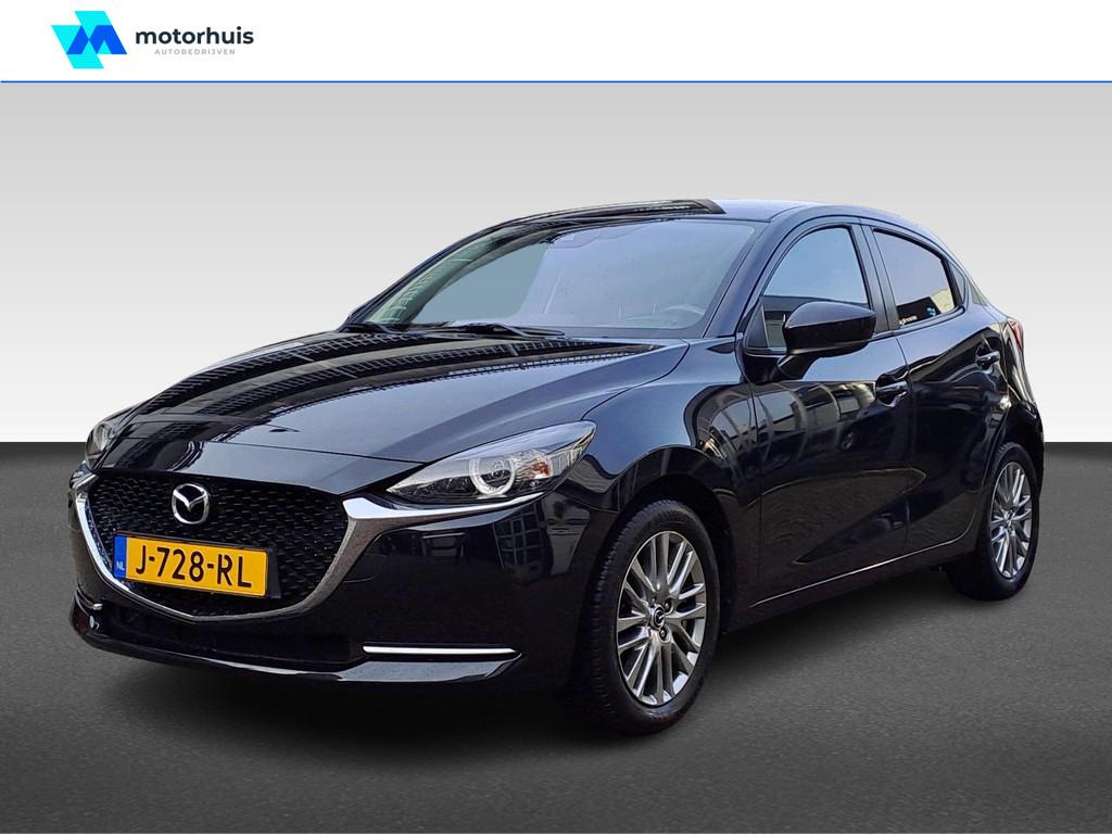 Mazda 2 1.5 SKYACTIV-G 90PK LUXURY NAVI CAMERA HUD LED ECC N, Auto's, Voorwielaandrijving, 4 cilinders, Zwart, Origineel Nederlands