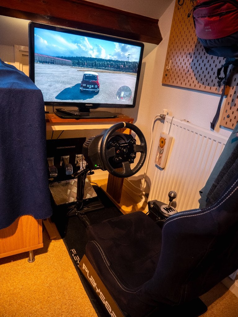 PC sim racing set Thrustmaster, Ophalen, Zo goed als nieuw, Playseat/Thrustmaster