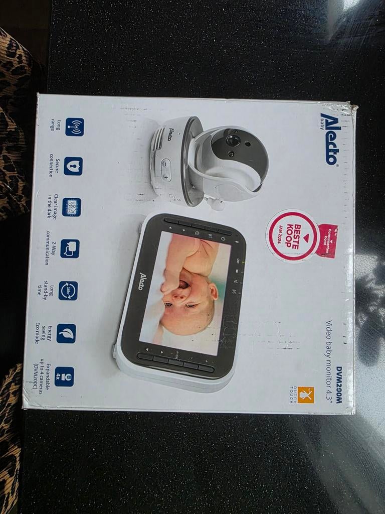 Alecto DVM200M Video Babyfoon met Camera nieuw, Kinderen en Baby's, Babyfoons, Ophalen of Verzenden, Zo goed als nieuw, 250 meter of meer