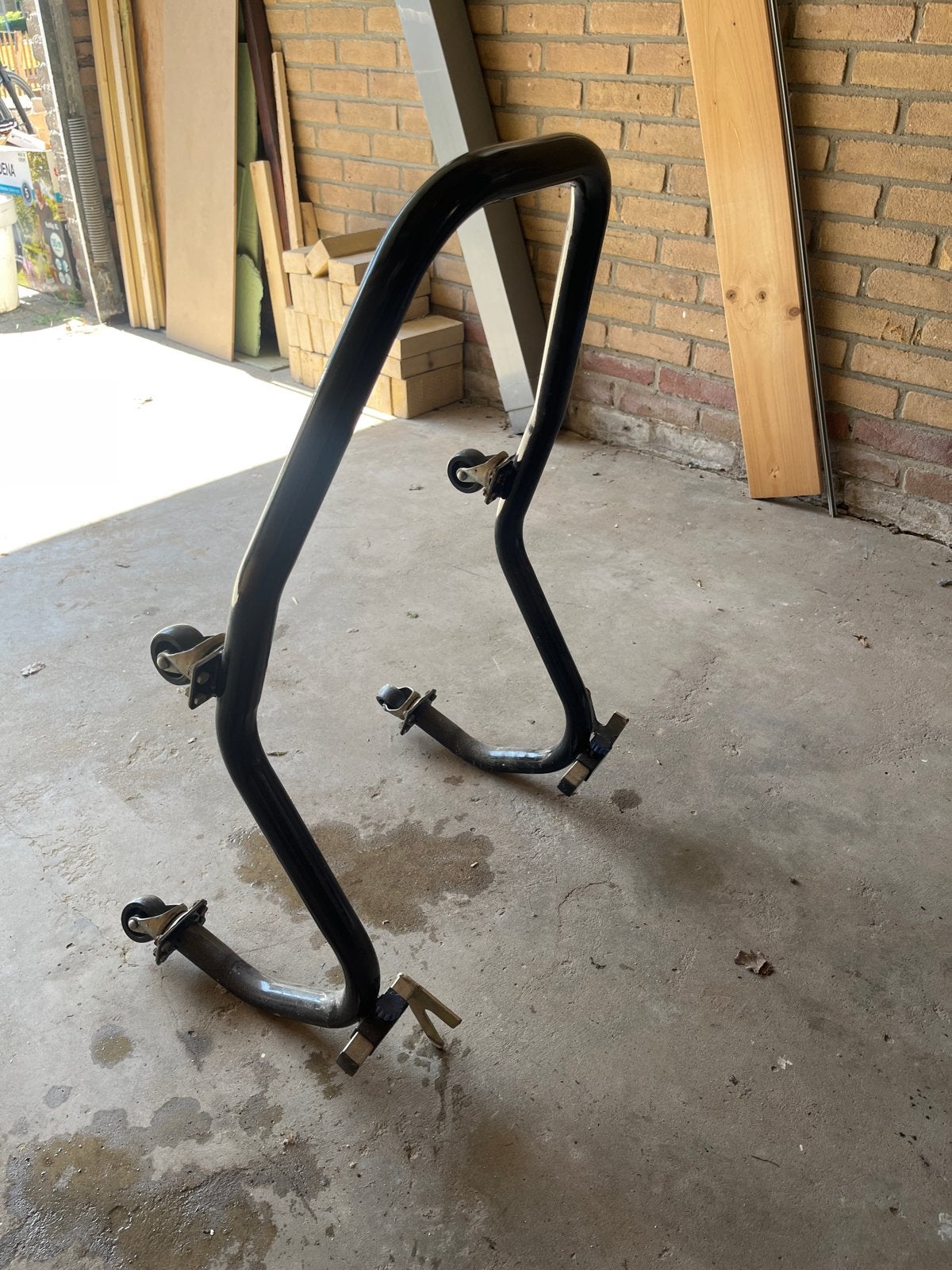 Motorfiets paddockstand/mover voor achterwiel, Ophalen, Gebruikt