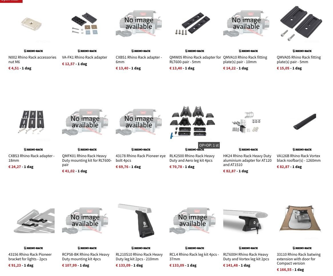 Rhino Rack Producten Roof rack Reserve onderdelen Spare Part, -, Verzenden, -, Nieuw