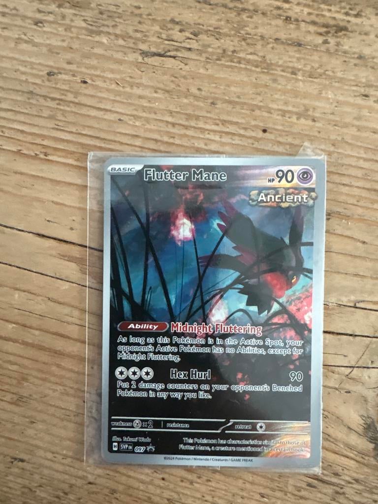 Flutter Mane Pokémon Kaart - Ancient - Nieuwstaat, Ophalen, Zo goed als nieuw, Losse kaart