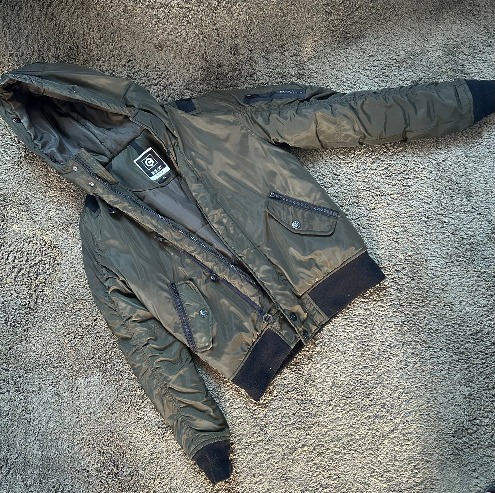 Coolcat winterjas maat XS, zo goed als nieuw, Kleding | Dames, Ophalen of Verzenden, Zo goed als nieuw, Groen