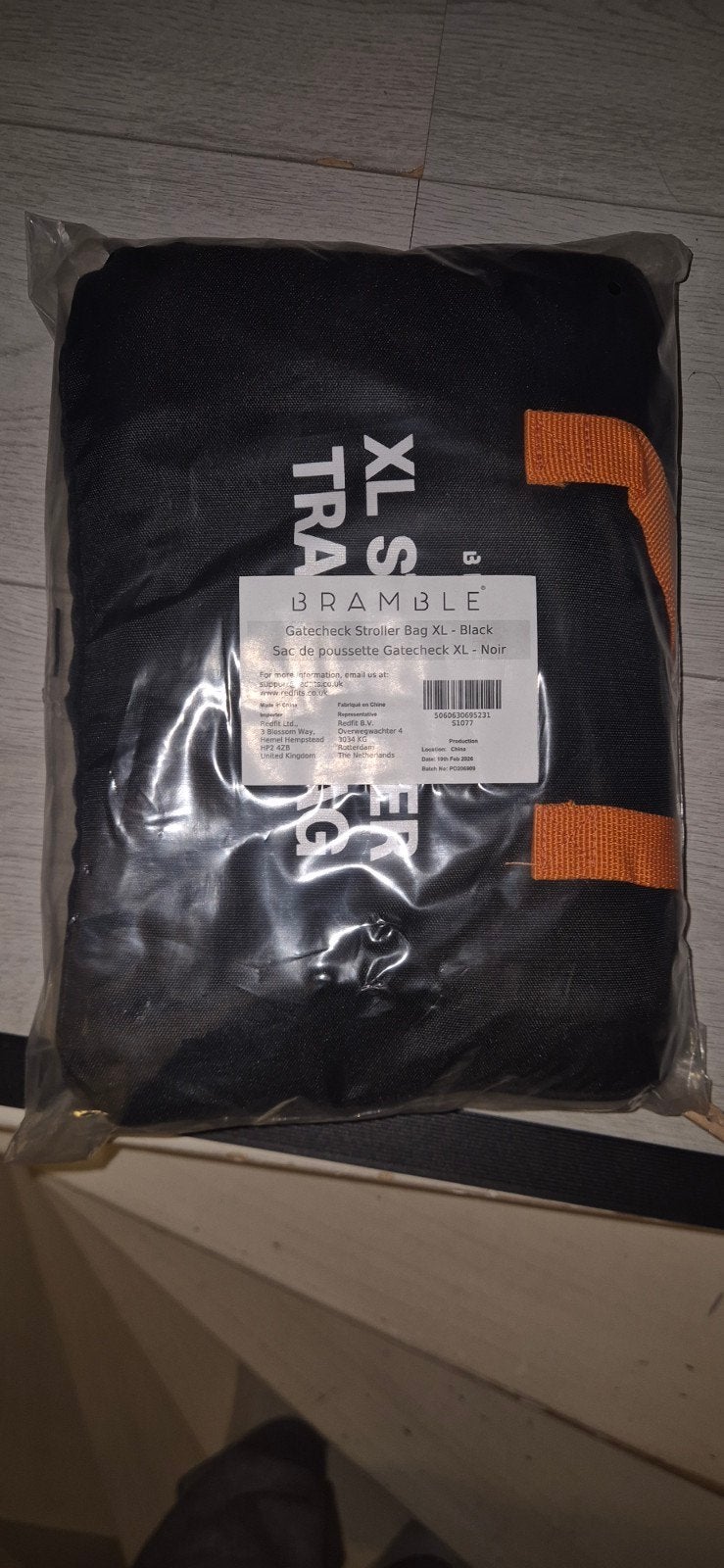 Bramble Gatecheck Stroller Bag XL - Zwart, Verzenden, Nieuw, Kinderwagen, Overige merken