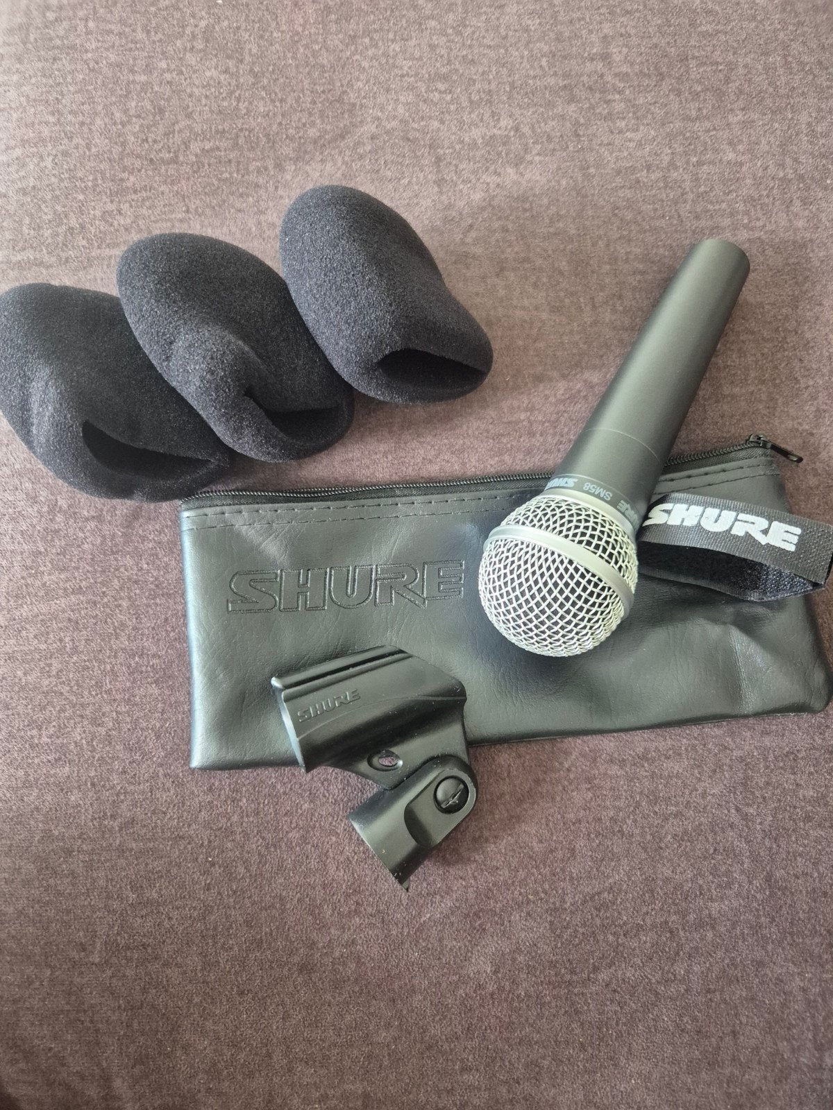 Shure SM58 Zangmicrofoon met accessoires, Ophalen of Verzenden, Zo goed als nieuw, Zangmicrofoon