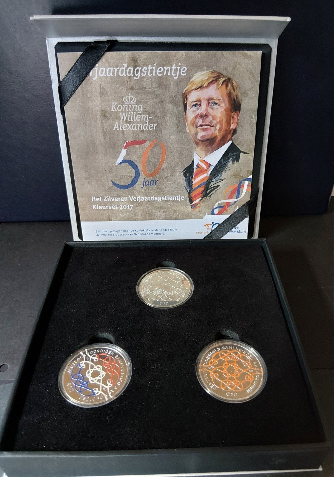 2017 set Verjaardagstientjes Koning Willem-Alexander 50, Zilver, Overige landen, 10 euro, Verzenden