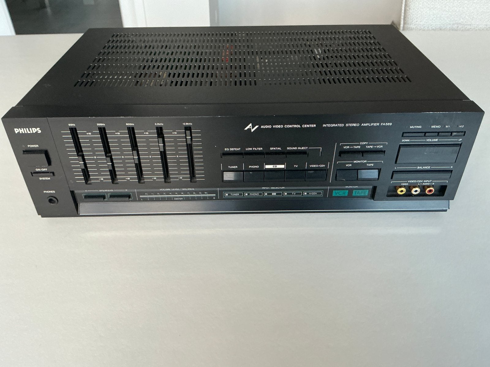 Philips FA569 Stereo Hifi versterker (getest), Overige merken, Gebruikt, Ophalen of Verzenden, NA