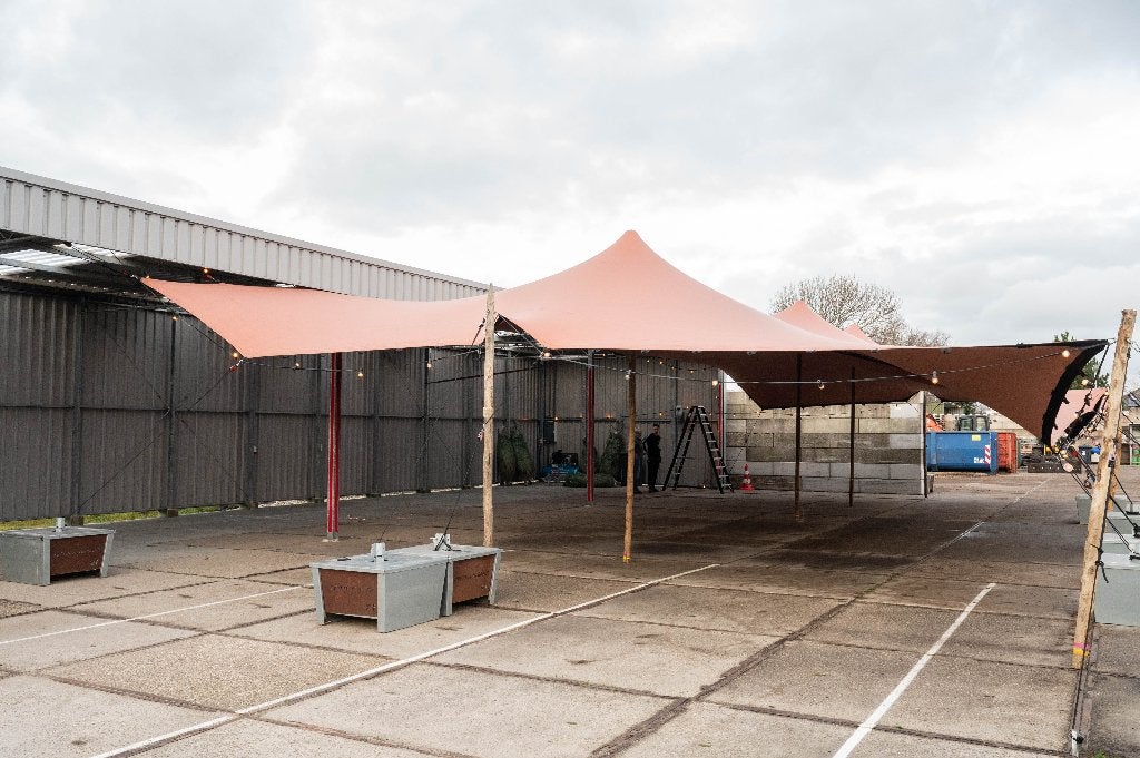 Roze Stretchtent huren! - Exclusieve tent bruiloft te huur!, Ophalen, Nieuw, Geboorte of Huwelijk
