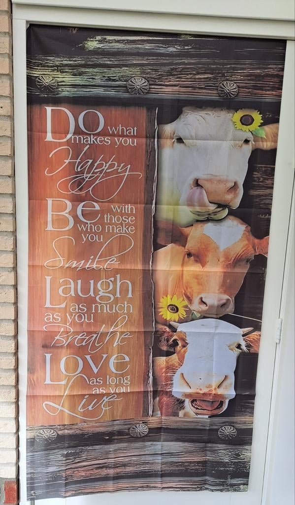 Schuttingdoek met koeien (nieuw), Tuin en Terras, Schuttingen, Ophalen of Verzenden, Nieuw