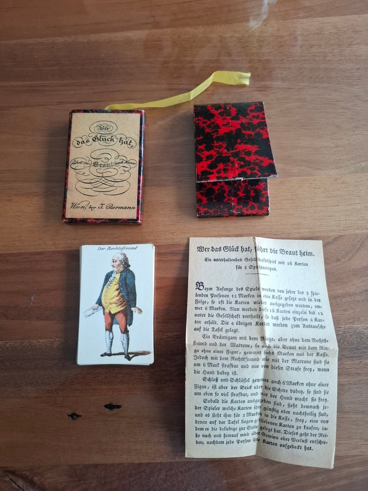 Reproductie Wiener Biedermeier Spel 'Wer das Glück hatt, Verzamelen, Ophalen of Verzenden, Speelkaart(en)