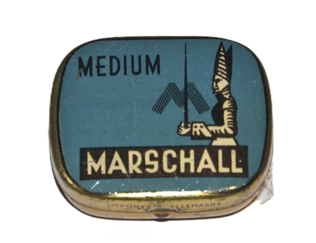 blik grammofoon naalden Marschall gramophone needle tin, Ophalen of Verzenden, Gebruikt, Overige