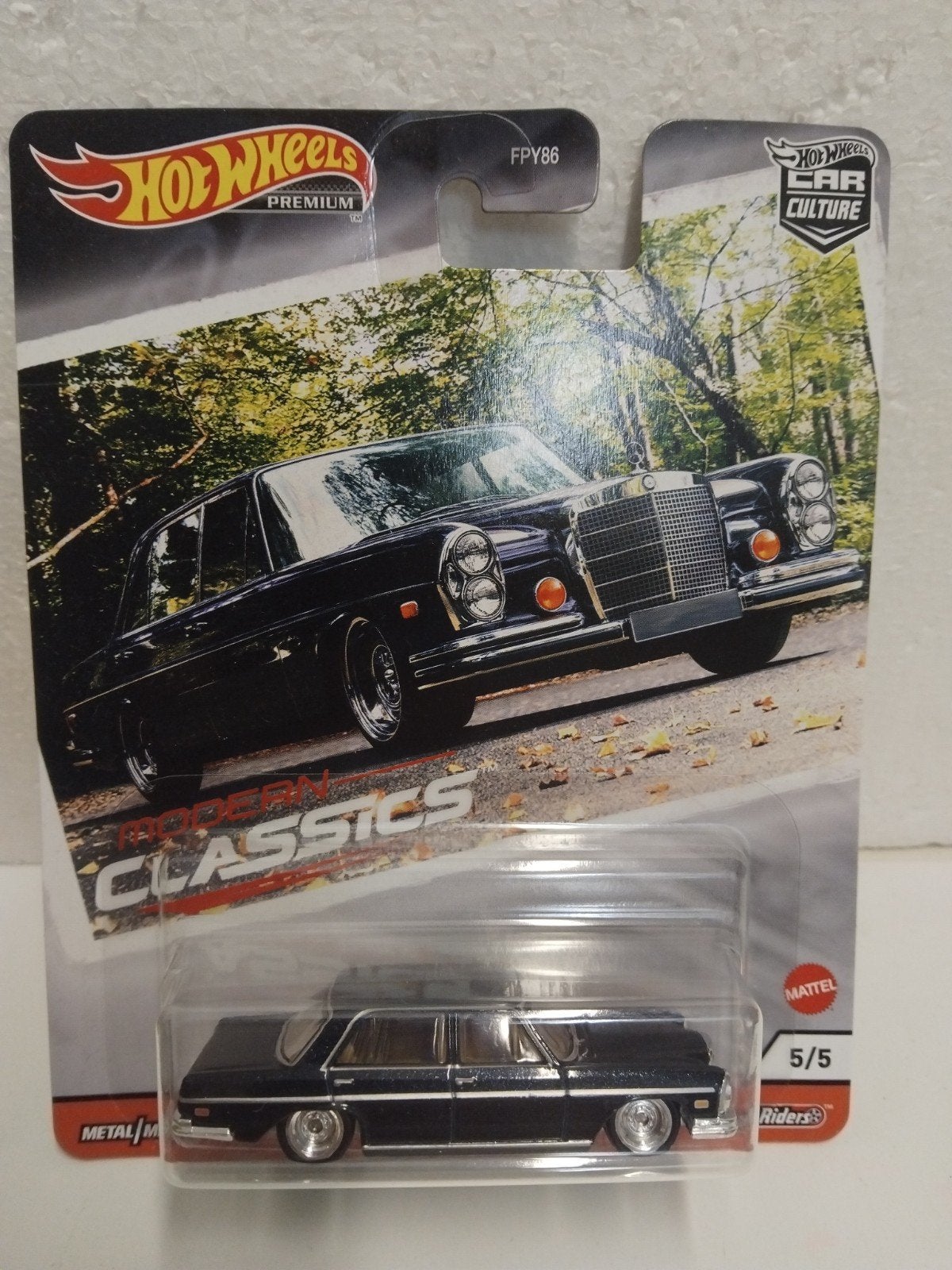 Hot Wheels Mercedes Benz 280 SEL 4.5 zwart 3INCH, Ophalen of Verzenden, Zo goed als nieuw, Auto